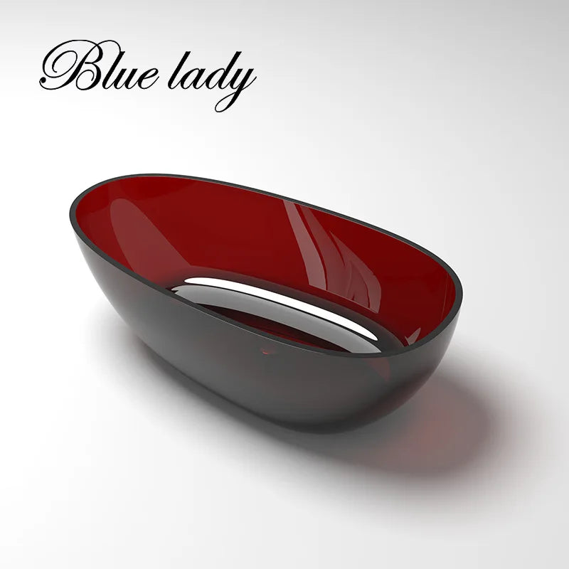 MMOOKA Lady Blue channel supplies unsaturated resin transparent bathtubs, free-standing family hotels, and homestays