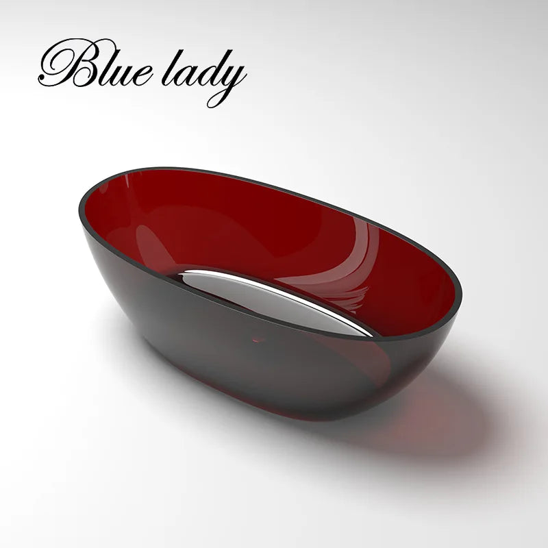 MMOOKA Lady Blue channel supplies unsaturated resin transparent bathtubs, free-standing family hotels, and homestays