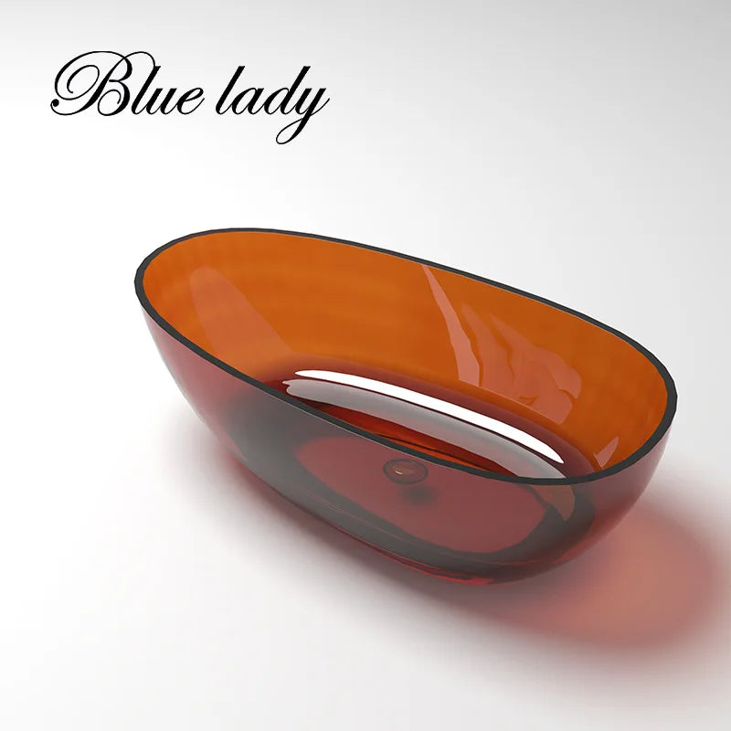 MMOOKA Lady Blue channel supplies unsaturated resin transparent bathtubs, free-standing family hotels, and homestays