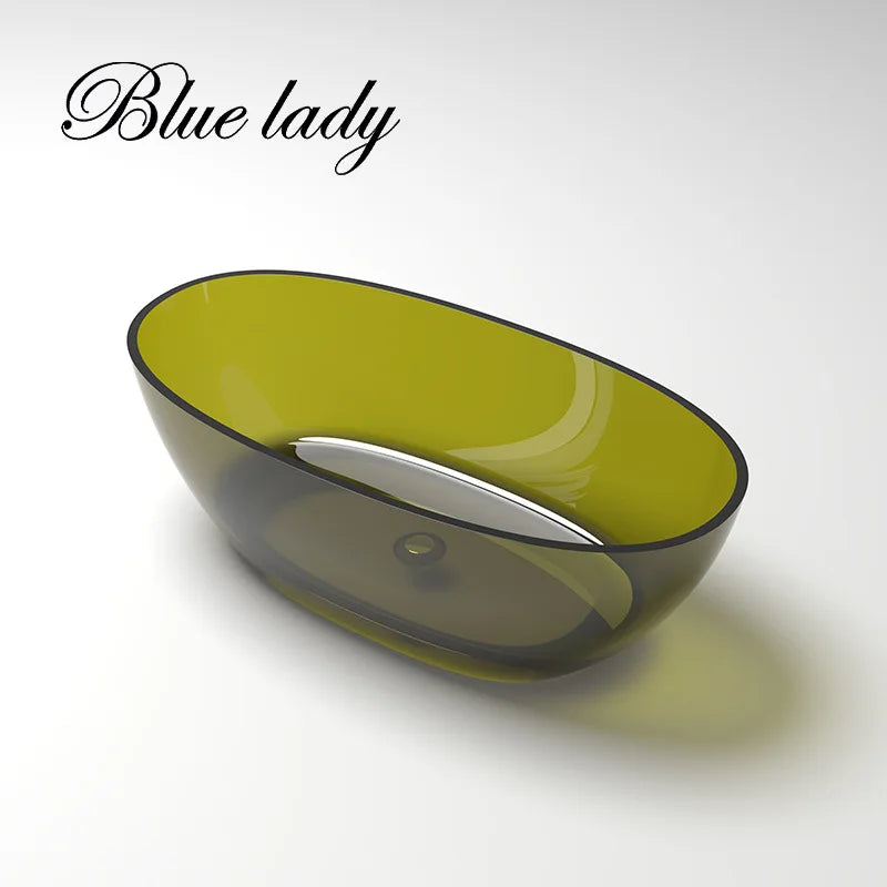 MMOOKA Lady Blue channel supplies unsaturated resin transparent bathtubs, free-standing family hotels, and homestays