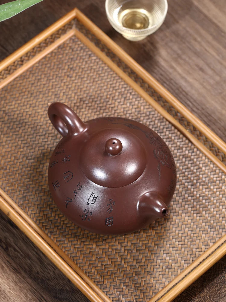 Large CapaCity Yixing PurPle Clay TeapoT, Pure Handmade HigH-end Tea Making Pot, Raw Ore, Mud, Fully