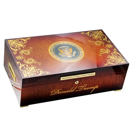 Large Capacity Cigar Case Spanish Cedar Wood Cigarette Humidor Box With Lock Humidifier 2 Hygrometers Cabinet Fit 200-300 Cigars