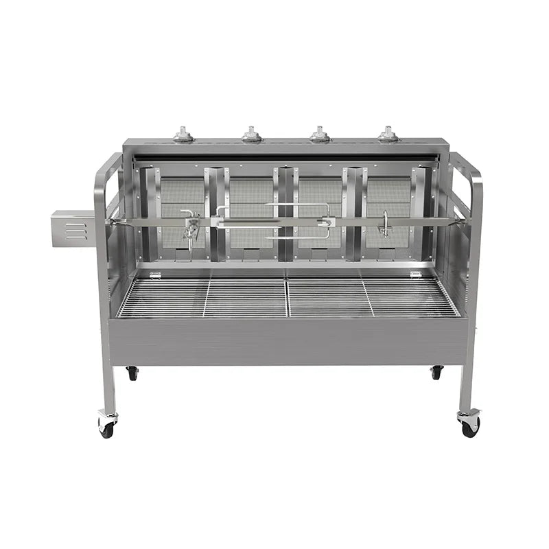 Large Commercial Stainless Steel Spit Roaster Pig Roaster Infrared Charcoal Barbecue Grill