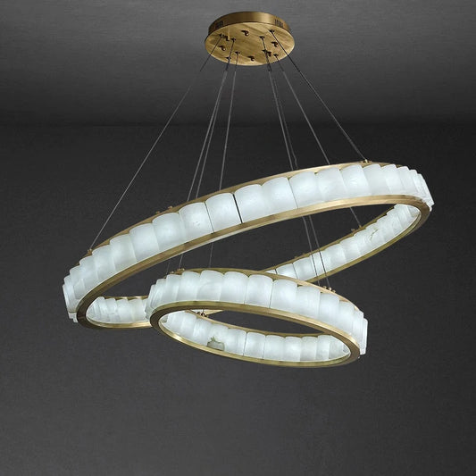 Large Luxury Spanish Natural Marble Chandelier Lighting Villa Duplex Hotel Decoration Hanglamp Led  Lamparas Lustres