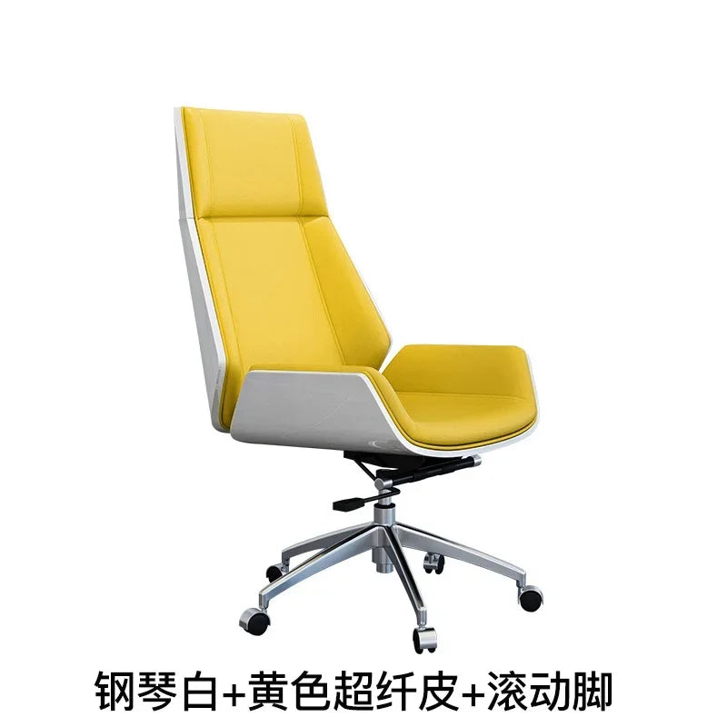 Leather Armchair Office Chairs Comfy Floor Siege Armrest Gaming Office Chairs Rolling Accent Sillas De Oficina Rome Furniture