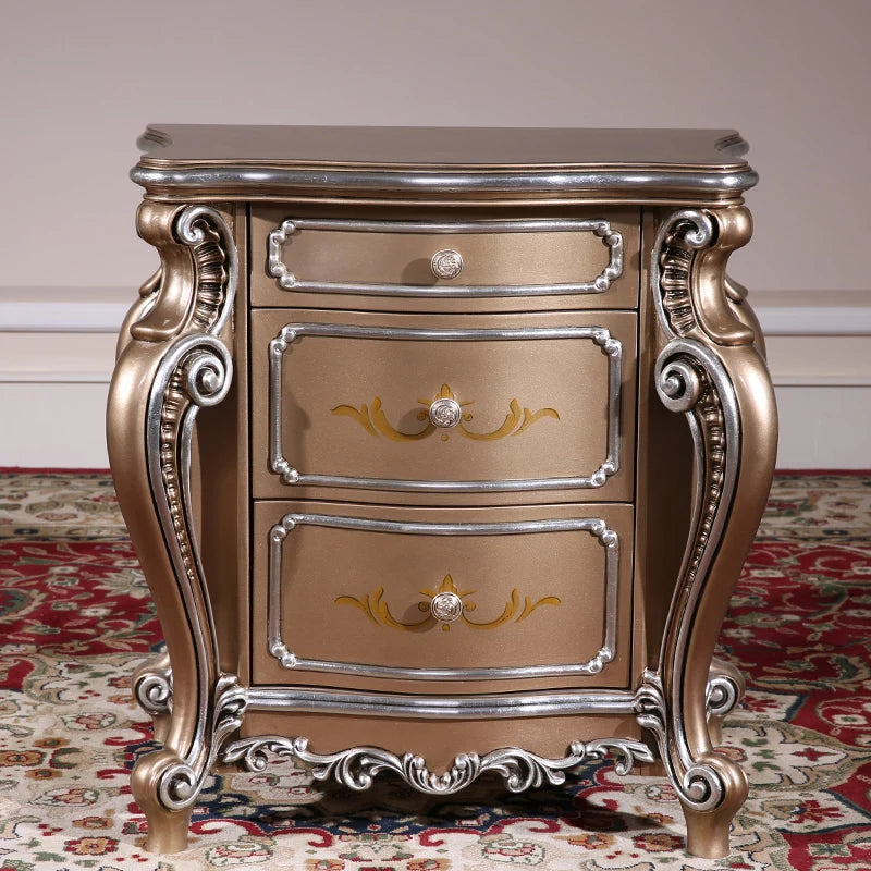 Leather double bed 1.8M luxurious European solid wood master bedroom bed neoclassical wedding bed