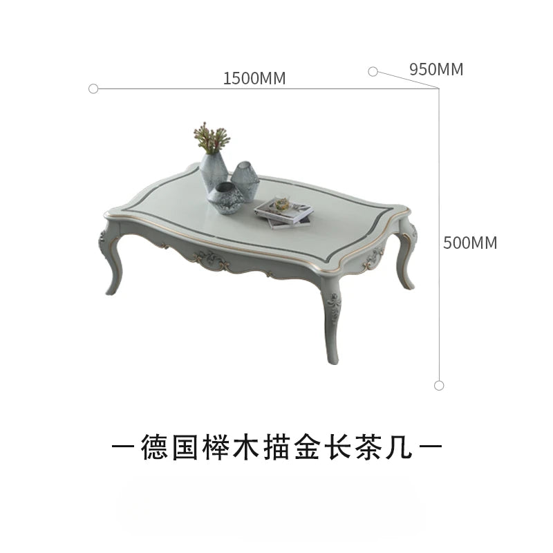 Leather sofa combination European solid wood furniture beech carved living room high-grade sofa