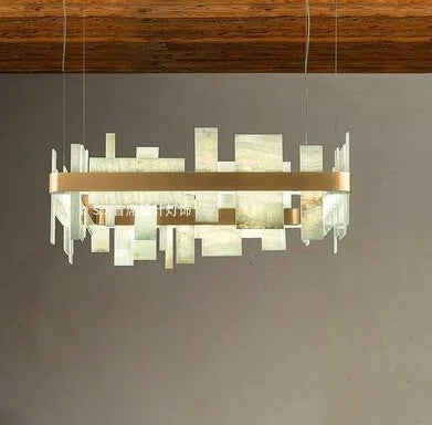 Led Postmodern New Chinese Bedroom Restaurant Villa American marble chandelier Long work conference room bar wall lamp