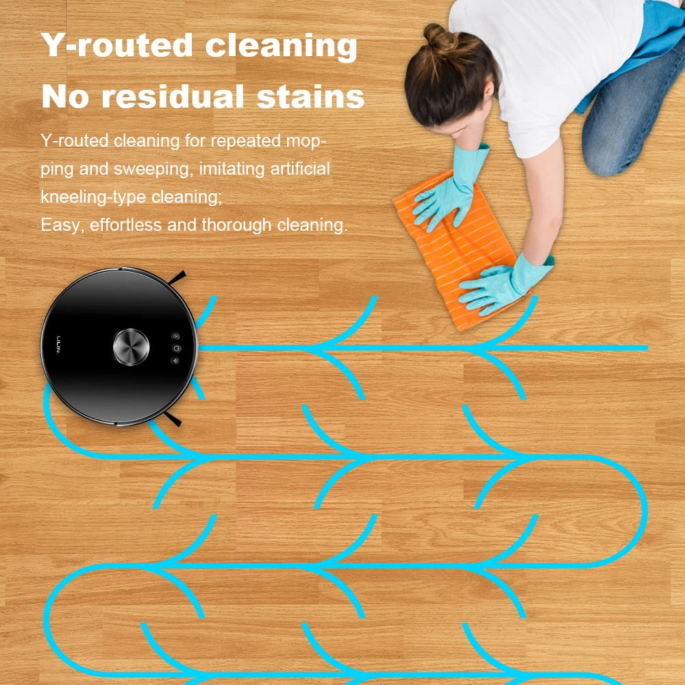 Liectroux/LILIN XR500 Robot Vacuum Cleaner,Laser System,6500Pa,Smart Home Appliance,Restricted Area Map,Zone Cleaning for Carpet