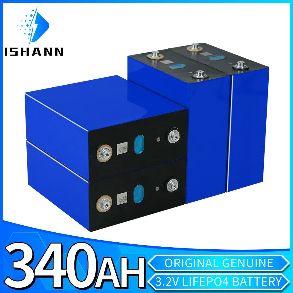 Lifepo4 340Ah Battery 3.2V Deep 6000 Cycles lithium Iron Phosphate DIY Rechargeable RV EV Boats Home Energy Storage Cells NO TAX