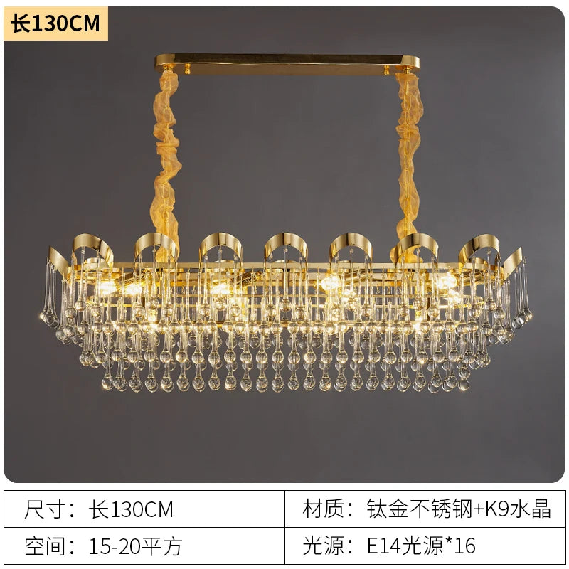 Light luxury crystal chandelier French luxury living room restaurant hotel villa high-end crystal lamp