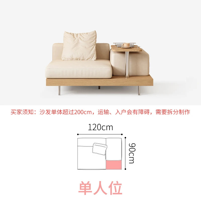 Light luxury new sofa wabi sabi style living room modern simple size apartment fabric sofa combination technology cloth
