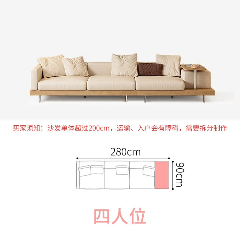 Light luxury new sofa wabi sabi style living room modern simple size apartment fabric sofa combination technology cloth