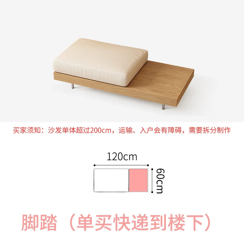 Light luxury new sofa wabi sabi style living room modern simple size apartment fabric sofa combination technology cloth