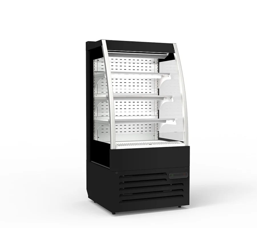 Lintee supermarket air curtain cabinet multi-layer open chiller fruit and drink display refrigerator