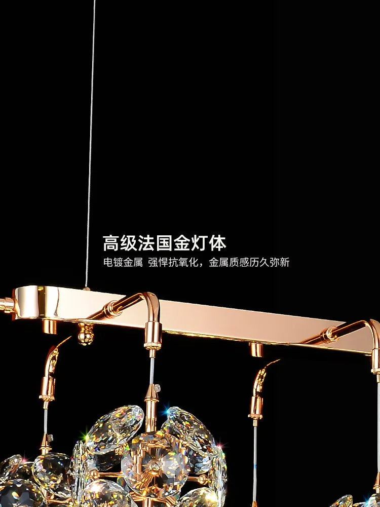 Living Room Main Lamp Post-Modern Crystal Chandelier Simple Atmosphere Villa Hall Restaurant Bedroom Light