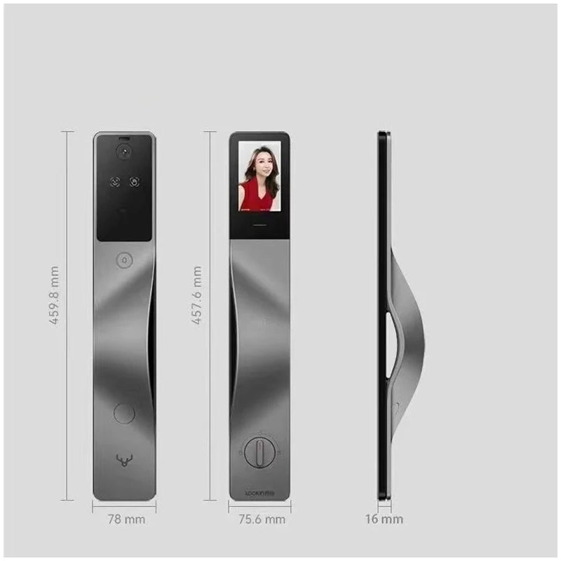 Lockin max lock in palm vein 3D facial recognition visual camera large screen smart intelligent electronic fingerprint door lock