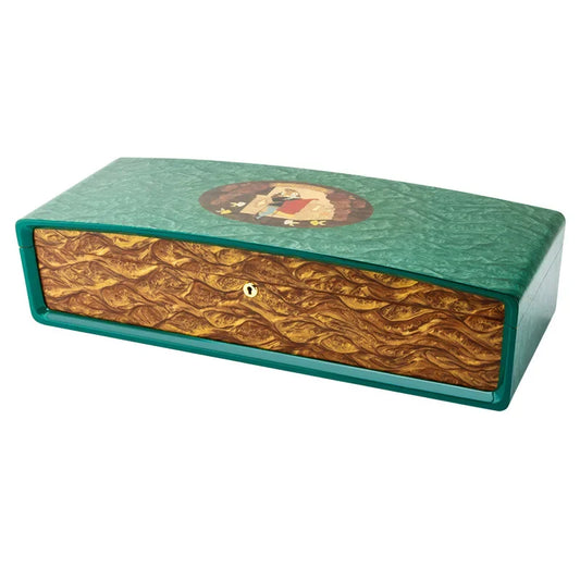 Lubinski Cigar Humidor Romeo Cuban Cedar Lacquer Large Capacity Cigar Hygrometer Box Case Cigar Holder for Man Gift