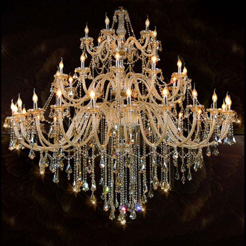 Luxurious Villa Complex Building Living Room Crystal Chandelier Hotel Hall Large Chandelier KTV Staircase Chandelier Lighting