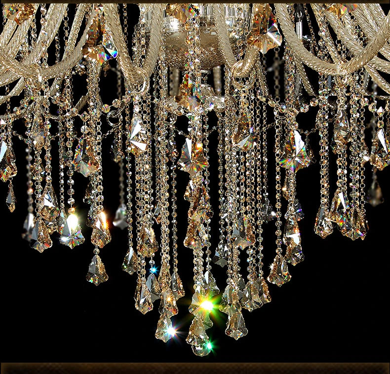 Luxurious Villa Complex Building Living Room Crystal Chandelier Hotel Hall Large Chandelier KTV Staircase Chandelier Lighting