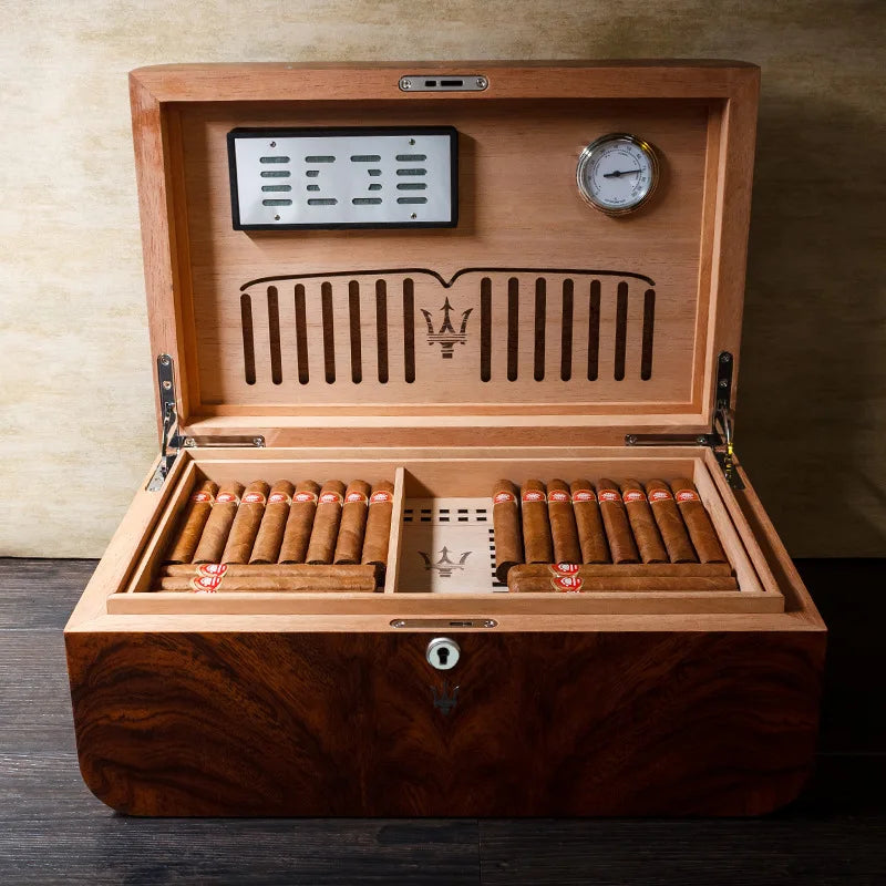 Luxury Cedar Wood Humidor - European Finish Smoking Accessories