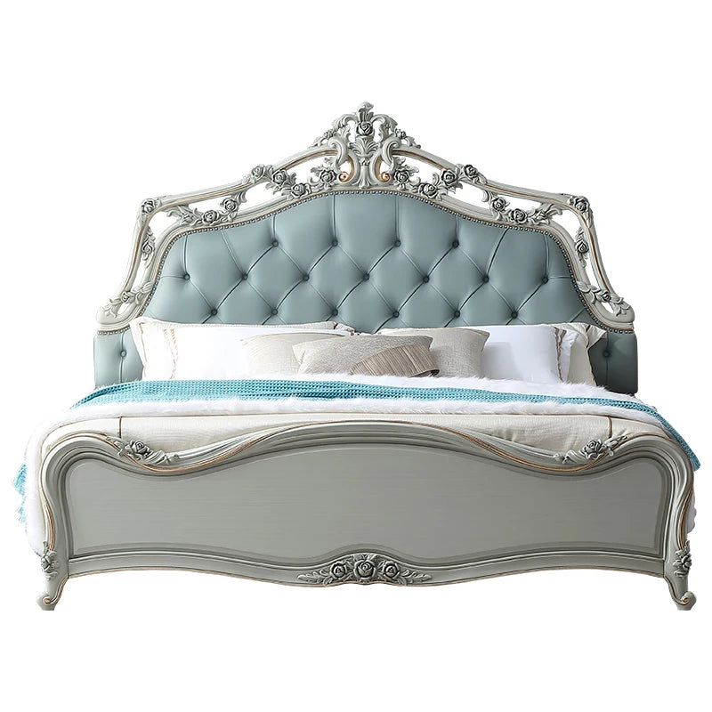 Luxury European style high-end 1.8-meter princess bed master bedroom solid wood carved double bed