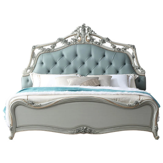 Luxury European style high-end 1.8-meter princess bed master bedroom solid wood carved double bed