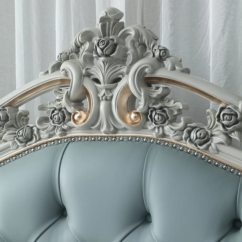 Luxury European style high-end 1.8-meter princess bed master bedroom solid wood carved double bed