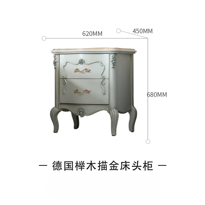 Luxury European style high-end 1.8-meter princess bed master bedroom solid wood carved double bed