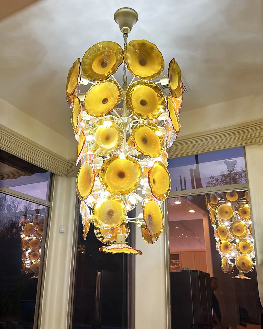 Luxury Gold Crystal Chandeliers Dining Room Vintage Art Murano Glass Hanging Lamp for Villa Loft Suspended Lighting Fixtures