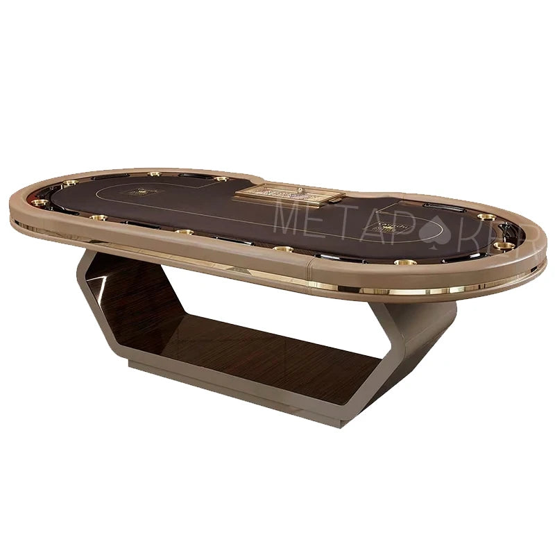 Luxury Household High end Poker Table Quality Assurance LED Lamp Table Armrest Chess and Card De Pok Table