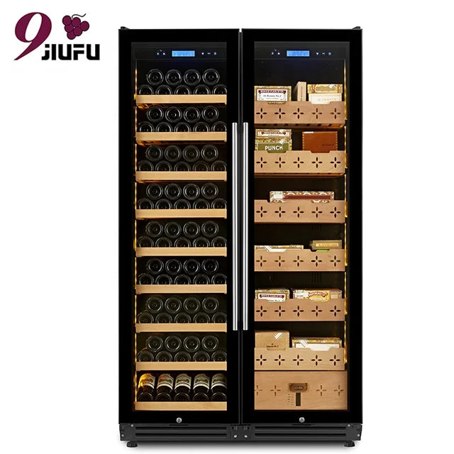Luxury Wine Chiller Compressor Fridge Free-standing Electric Cigar Humidor