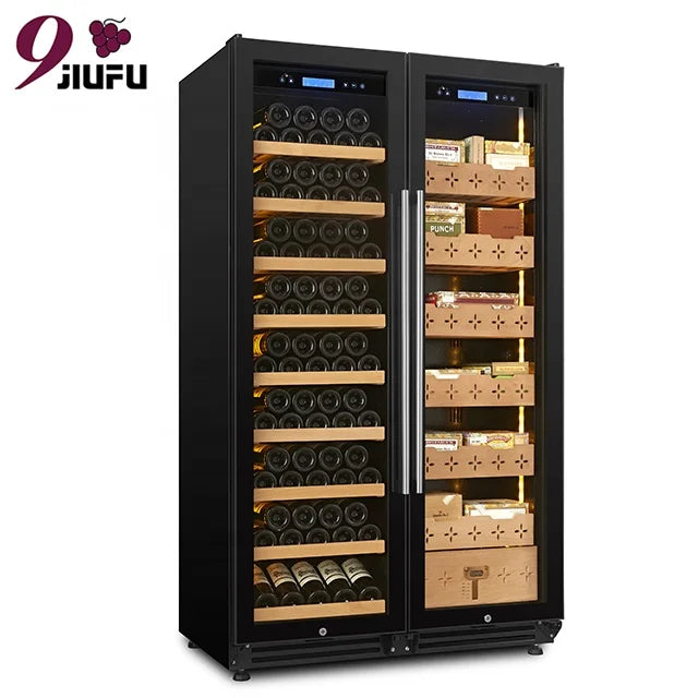 Luxury Wine Chiller Compressor Fridge Free-standing Electric Cigar Humidor