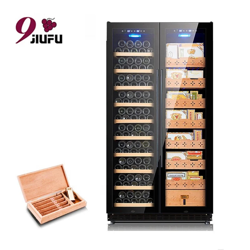 Luxury Wine Chiller Compressor Fridge Free-standing Electric Cigar Humidor