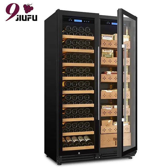 Luxury Wine Chiller Compressor Fridge Free-standing Electric Cigar Humidor