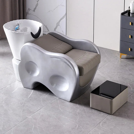 Lying down shampoo bed, hair salon store specific flushing bed, massage bed, hair salon, ceramic basin shampoo bed