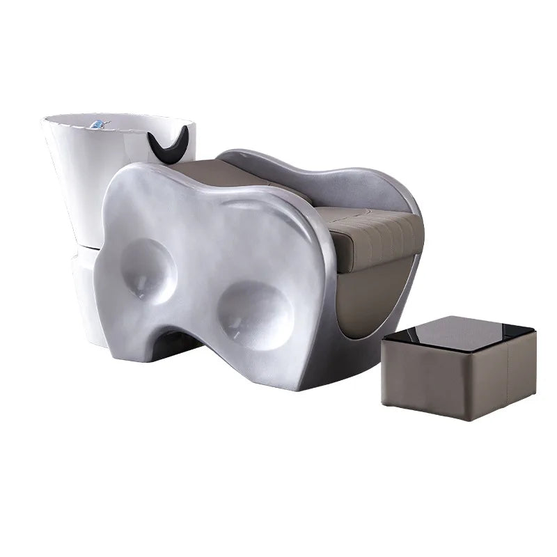 Lying down shampoo bed, hair salon store specific flushing bed, massage bed, hair salon, ceramic basin shampoo bed