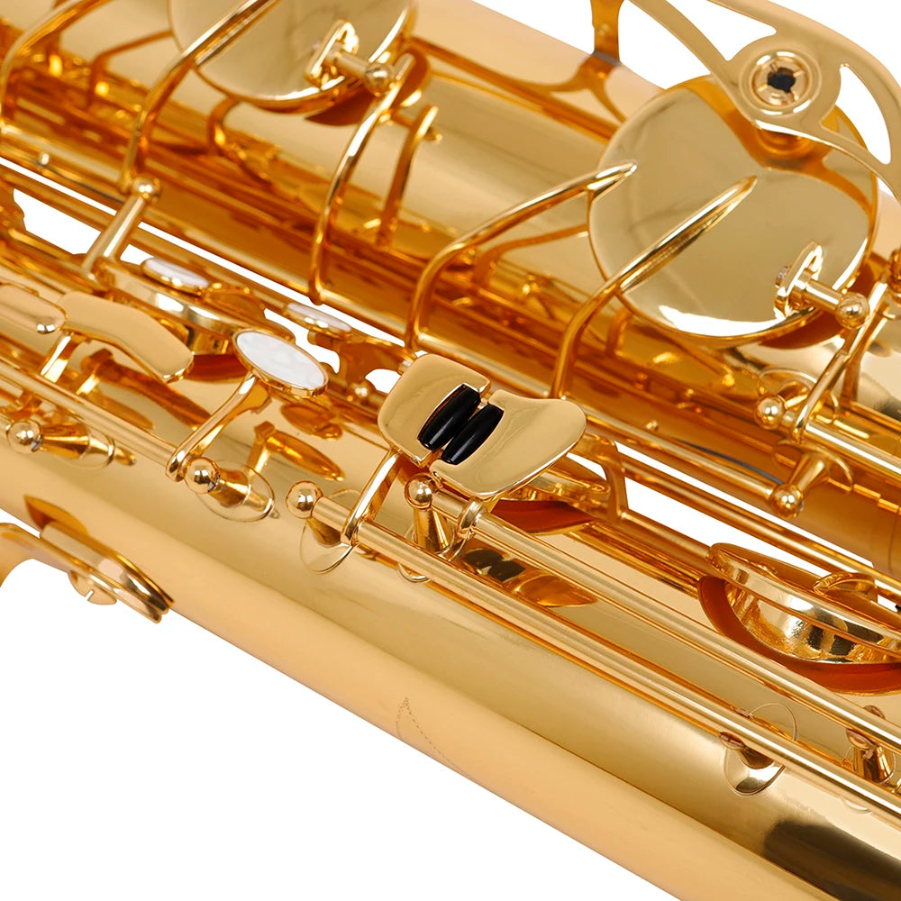 M MBAT Baritone Saxophone E Flat Hand Carving Woodwind Instruments With Replaceable Fitting Suit For Beginner Adult Grading Exam