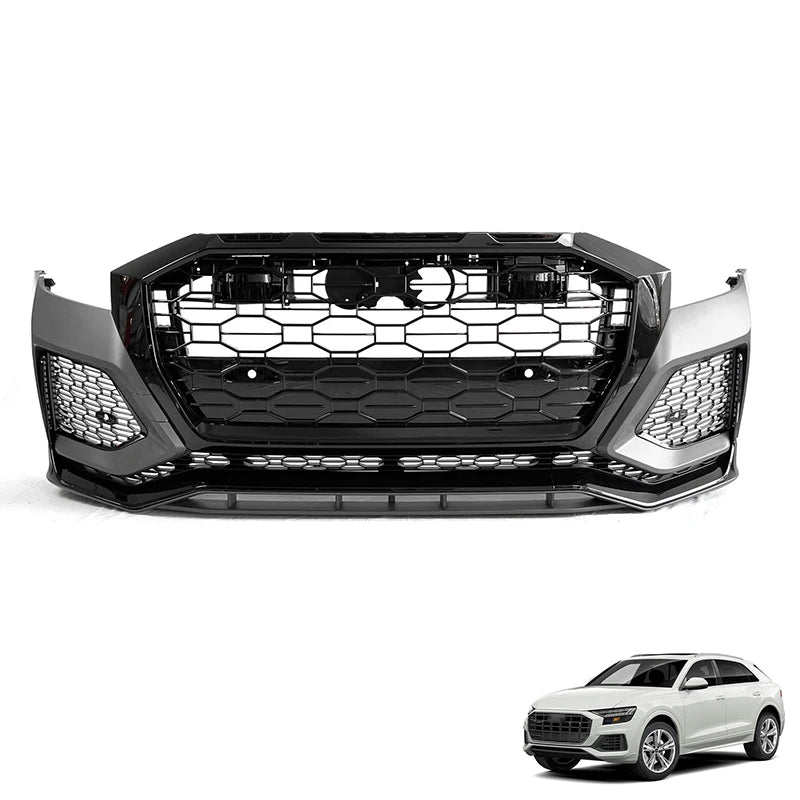 M Style Dry Carbon Fiber Body Kit Front And Rear Bumpers Spoilers Side Skirts For  Q8 2019-2023