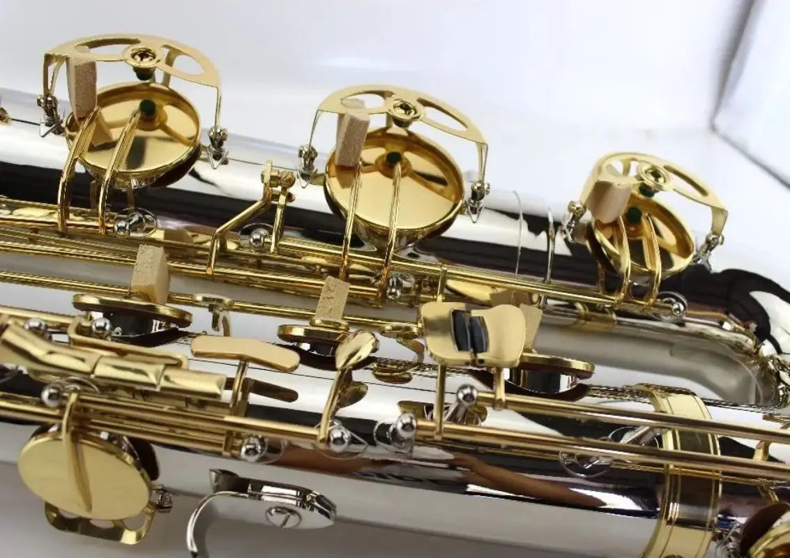 MARGEWATE Eb Baritone Saxophone Brass Nicke Silver Gold Key Bari Sax New Arrival Musical Instrument with Mouthpiece Case