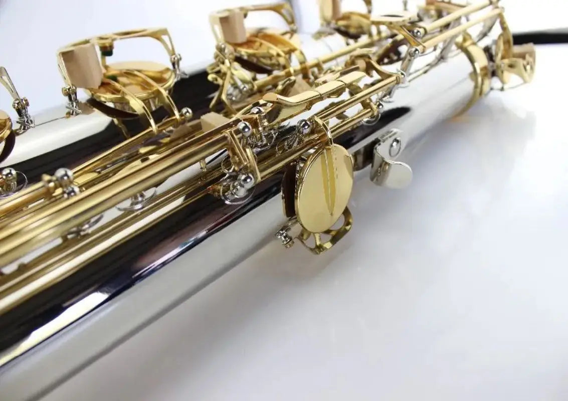 MARGEWATE Eb Baritone Saxophone Brass Nicke Silver Gold Key Bari Sax New Arrival Musical Instrument with Mouthpiece Case