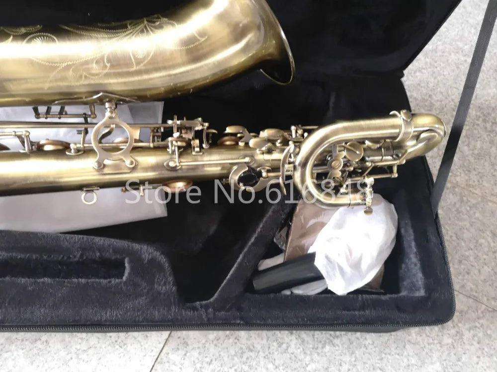 MARGEWATE Professional Baritone Saxophone High Quality Brass Tube Antique Copper Can Be Customized Logo Sax Free Shipping
