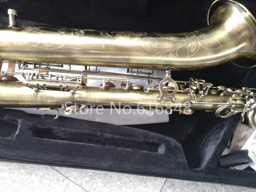 MARGEWATE Professional Baritone Saxophone High Quality Brass Tube Antique Copper Can Be Customized Logo Sax Free Shipping