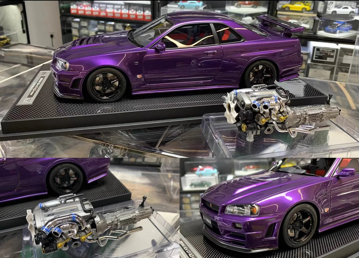 MH Motorhelix 1:12 GTR R34 Z-tune JDM Limited to 50 Pieces Simulation Resin Static Car Model Toys Gift