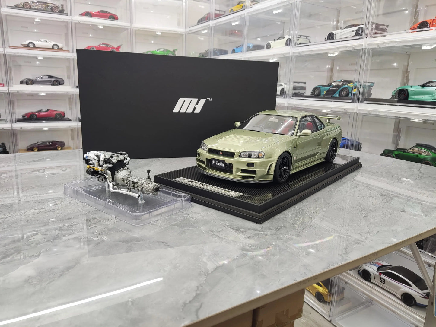 MH Motorhelix 1:12 GTR R34 Z-tune JDM Limited to 50 Pieces Simulation Resin Static Car Model Toys Gift