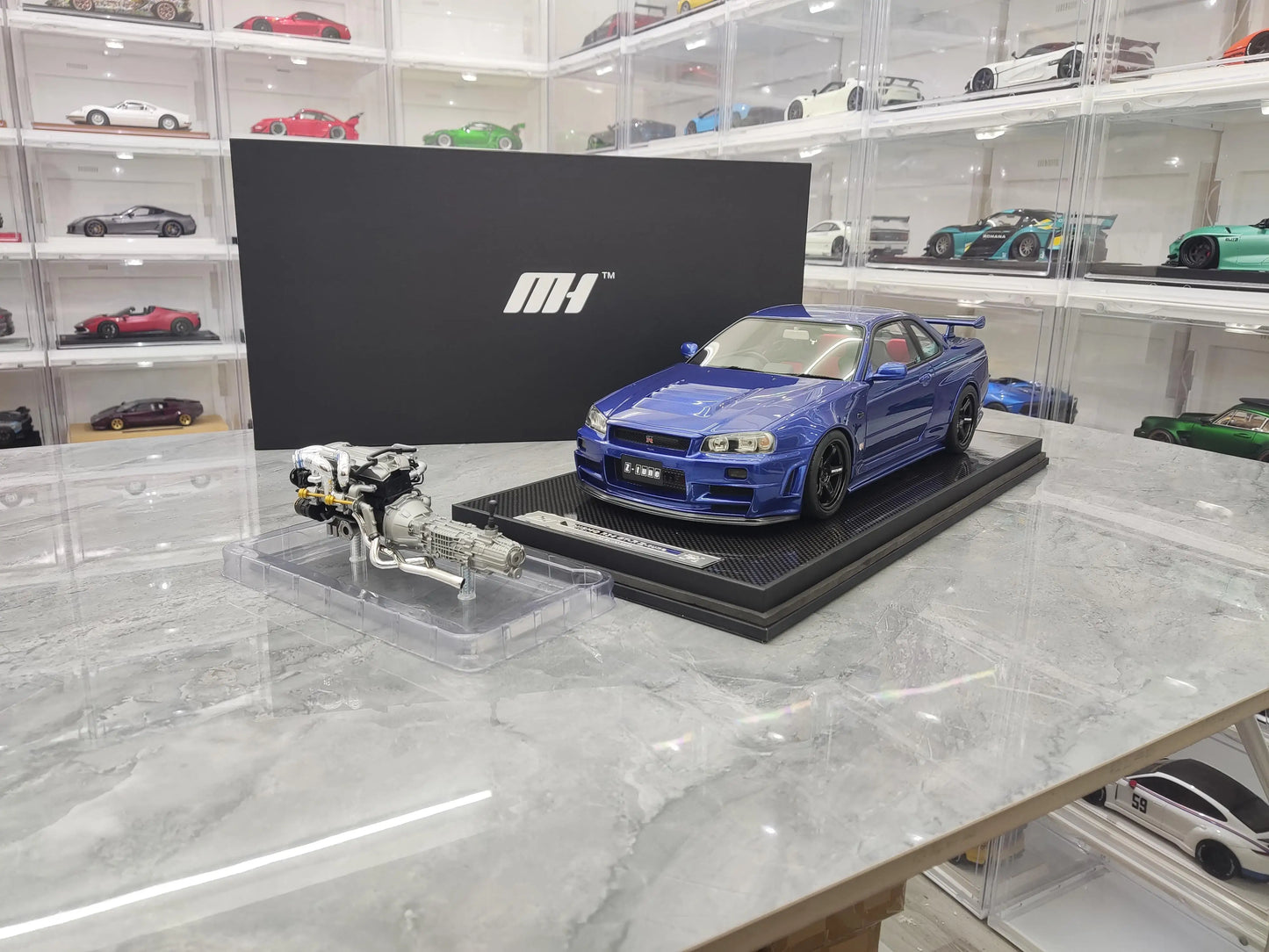 MH Motorhelix 1:12 GTR R34 Z-tune JDM Limited to 50 Pieces Simulation Resin Static Car Model Toys Gift