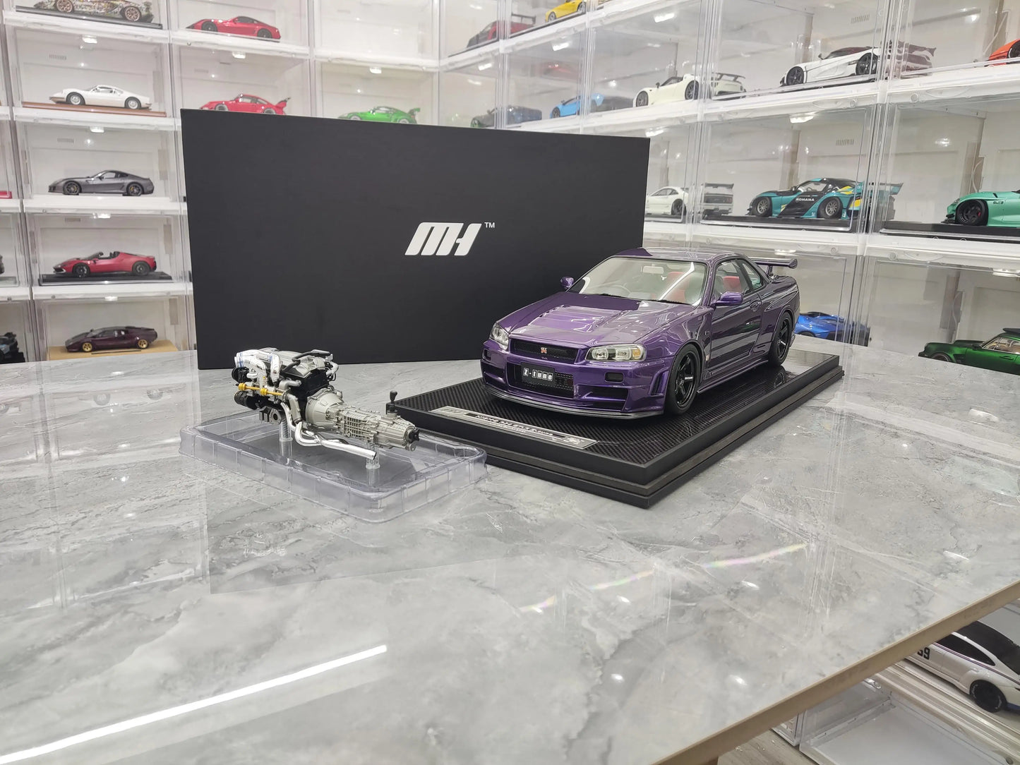 MH Motorhelix 1:12 GTR R34 Z-tune JDM Limited to 50 Pieces Simulation Resin Static Car Model Toys Gift