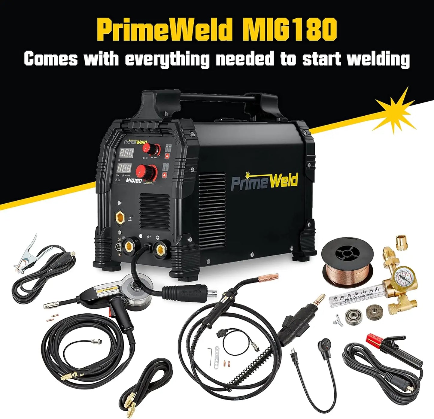 MIG180 Mig Welder 180 Amp Wire Feed Welding Machine with Dual Voltage 220v 110v Welding Machine The Same Equipment Runs
