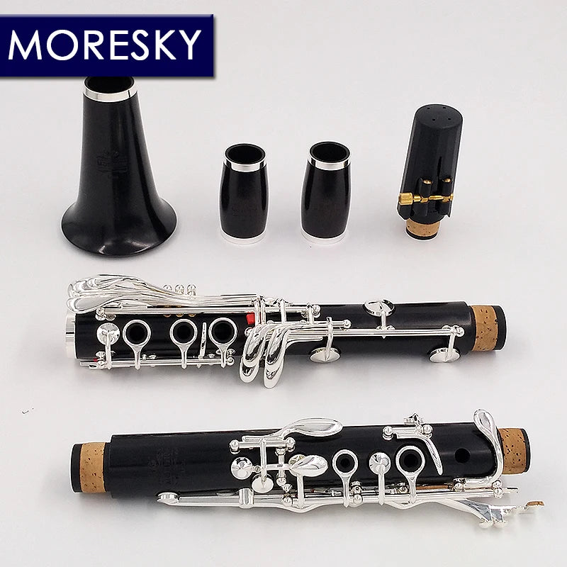 MMOOKA MORESKY Clarinet Wood ebony clarinet Tube 18 Keys bB Clarinet Grenadilla Solid wood bb clarinet LUNA