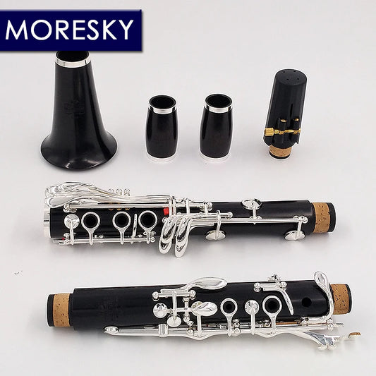 MMOOKA MORESKY Clarinet Wood ebony clarinet Tube 18 Keys bB Clarinet Grenadilla Solid wood bb clarinet LUNA